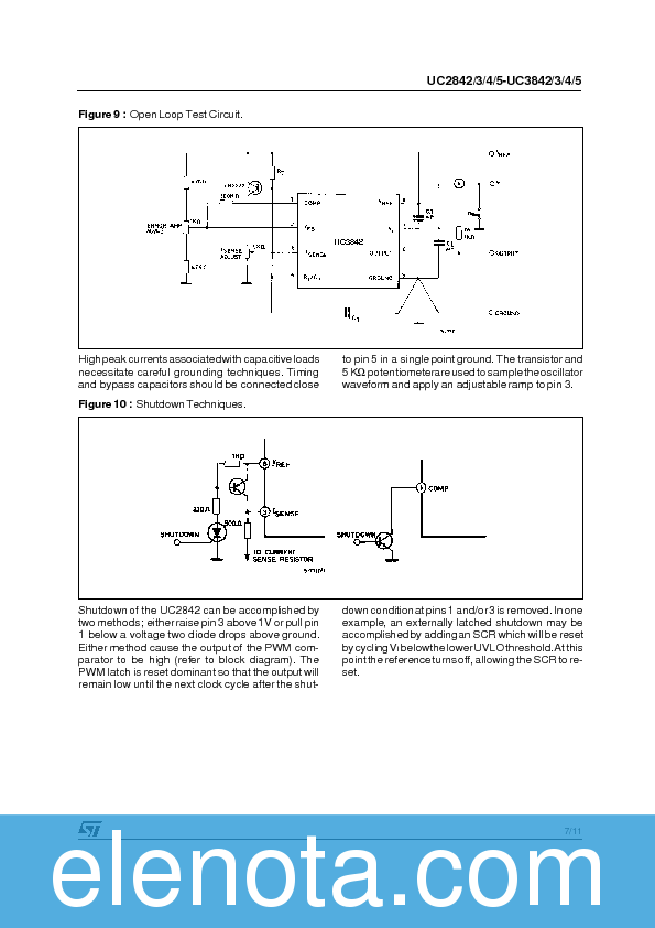 UC2843 Datasheet PDF (96 KB) STMicroelectronics | Pobierz z Elenota.pl
