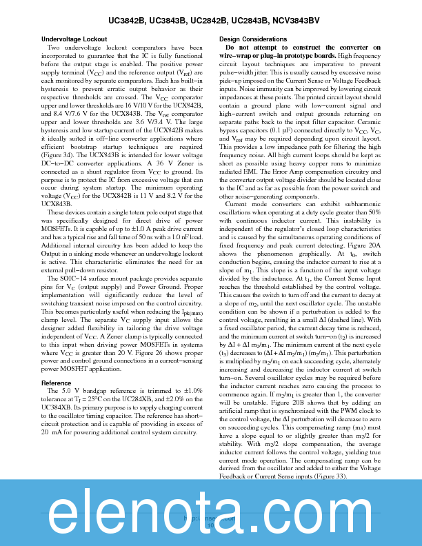 UC3842B Datasheet PDF (369 KB) ON Semiconductor | Pobierz z Elenota.pl