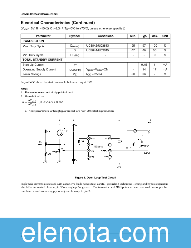 UC3845 Datasheet PDF (92 KB) Fairchild | Pobierz z Elenota.pl