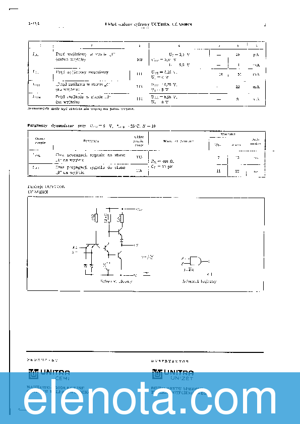 UCY7400 Datasheet PDF (124 KB) CEMI | Pobierz z Elenota.pl
