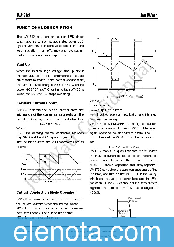JW1792 Datasheet PDF (841 KB) Noname | Pobierz z Elenota.pl
