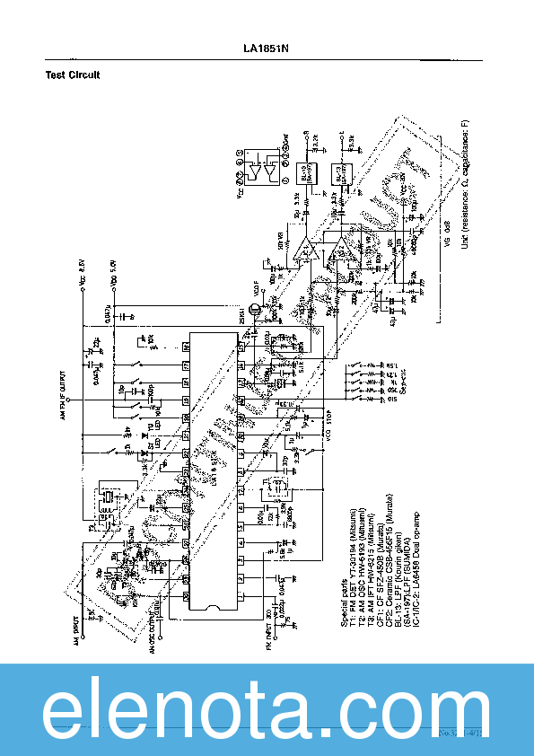 LA1851N Datasheet PDF (734 KB) Sanyo | Pobierz z Elenota.pl