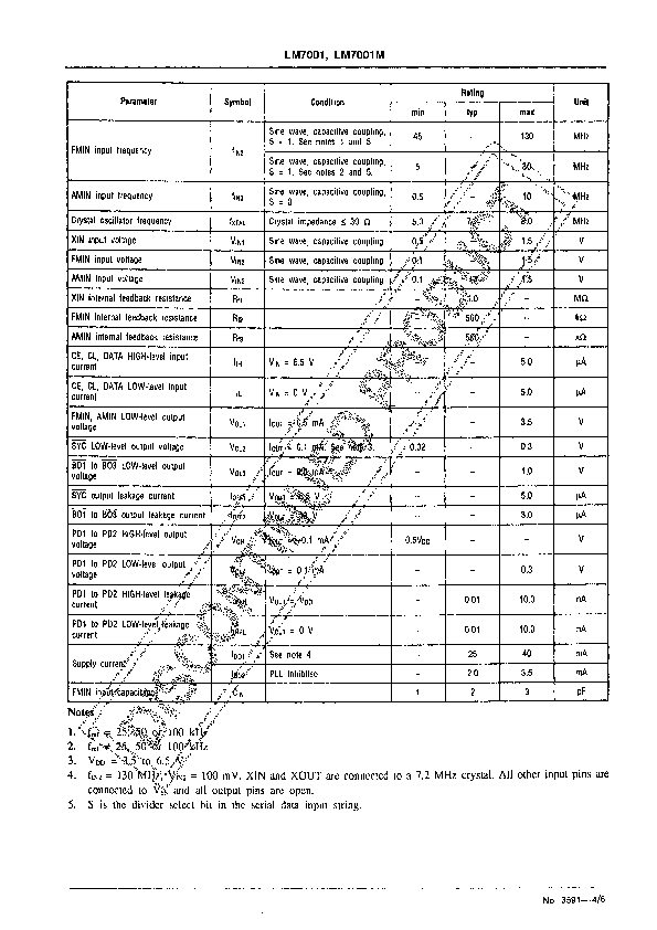LM7001 Datasheet PDF (256 KB) Sanyo | Pobierz z Elenota.pl