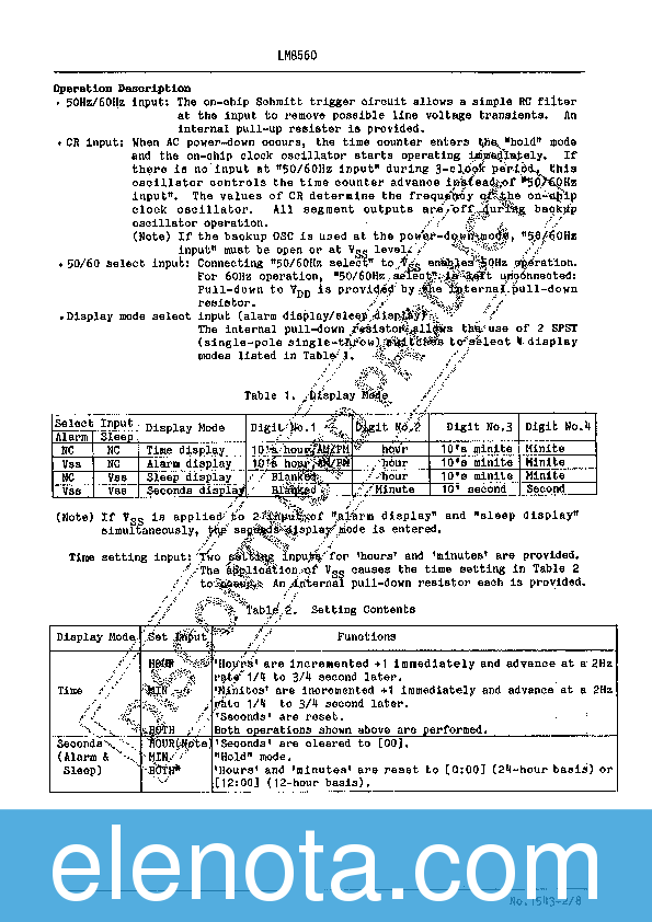 LM8560 Datasheet PDF (373 KB) Sanyo | Pobierz z Elenota.pl