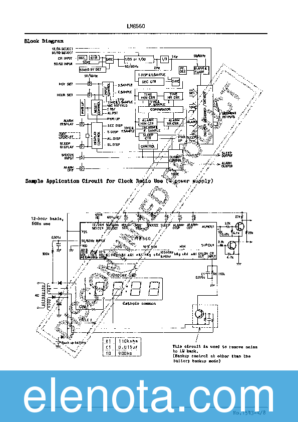 LM8560 Datasheet PDF (373 KB) Sanyo | Pobierz z Elenota.pl