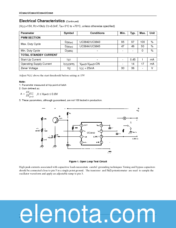 UC3843 Datasheet PDF (129 KB) Fairchild | Pobierz z Elenota.pl