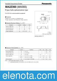 Panasonic (MA393) datasheet