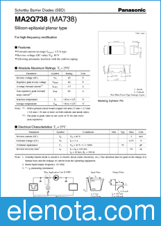 Panasonic (MA738) datasheet