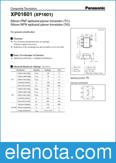Panasonic (XP1601) datasheet