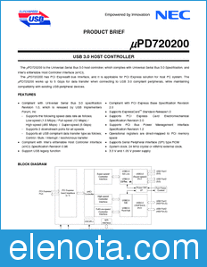 NEC μPD720200 datasheet