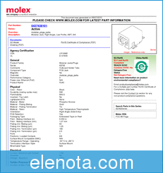 Molex Electronics 0437438101 datasheet