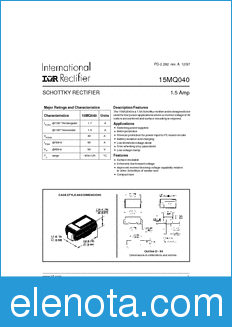 International Rectifier 15MQ040 datasheet