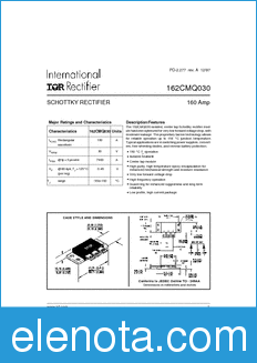 International Rectifier 162CMQ030 datasheet