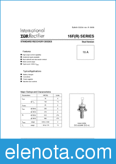 International Rectifier 16F datasheet