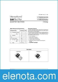 International Rectifier 175BGQ030 datasheet