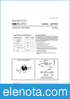 International Rectifier 189NQ135 datasheet