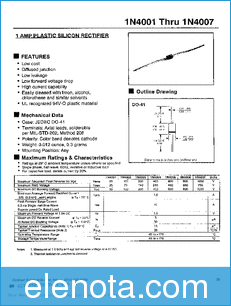 Collmer Semiconductor, Inc. 1N4007 datasheet