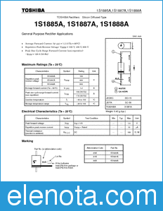 Toshiba 1S1885A datasheet