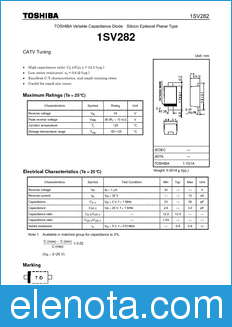 Toshiba 1SV282 datasheet
