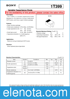 Sony Semiconductor 1T399 datasheet