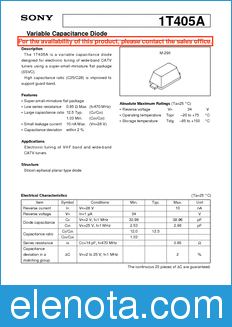 Sony Semiconductor 1T405A datasheet