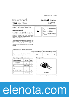 International Rectifier 20ETS datasheet