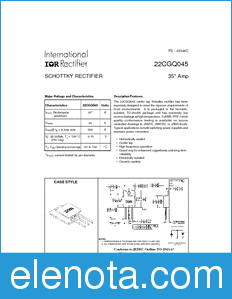 International Rectifier 22CGQ045 datasheet