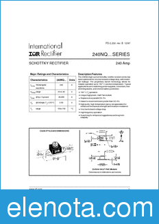 International Rectifier 240NQ datasheet