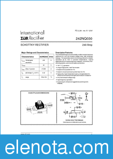 International Rectifier 242NQ030 datasheet
