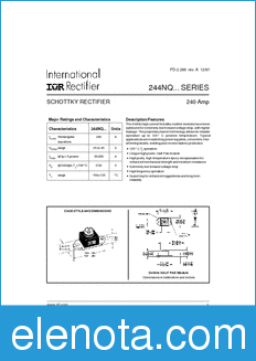 International Rectifier 244NQ035 datasheet