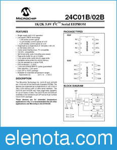 Microchip 24C01B datasheet