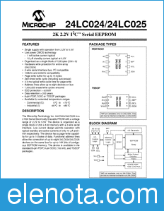 Microchip 24LC024 datasheet