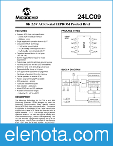 Microchip 24LC09 datasheet
