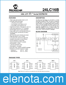 Microchip 24LC16B datasheet