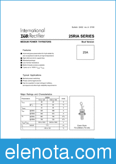 International Rectifier 25RIA datasheet