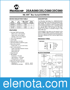 Microchip 25XX080 datasheet