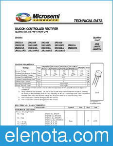 Microsemi 2N2323S datasheet