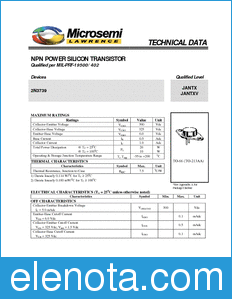 Microsemi 2N3739 datasheet