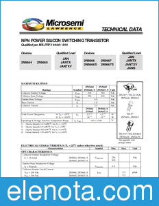 Microsemi 2N5666S datasheet