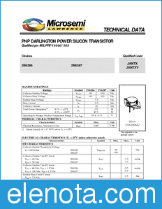 Microsemi 2N6286 datasheet