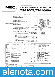 NEC 2SA1009 datasheet