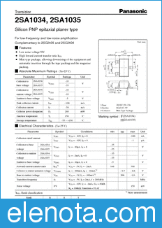 Panasonic 2SA1035 datasheet