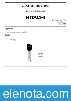 Hitachi 2SA1085 datasheet