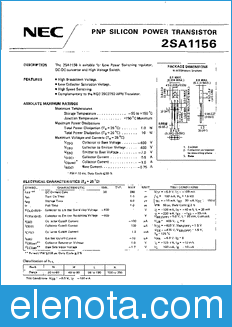 NEC 2SA1156 datasheet