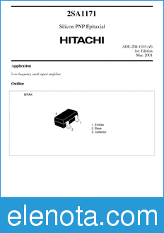 Hitachi 2SA1171 datasheet