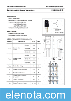 Inchange Semiconductor 2SA1306B datasheet