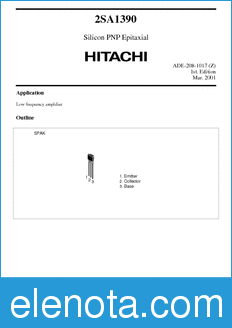 Hitachi 2SA1390 datasheet