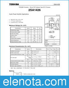 Toshiba 2SA1426 datasheet