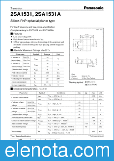Panasonic 2SA1531 datasheet