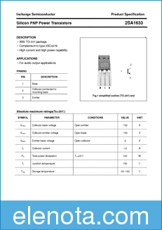 Inchange Semiconductor 2SA1633 datasheet